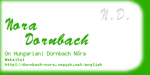 nora dornbach business card