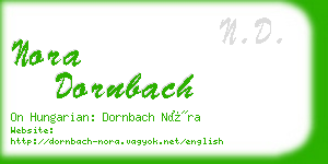 nora dornbach business card